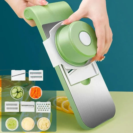 5in1 Stainless Steel Manual Vegetable Slicer Cutter